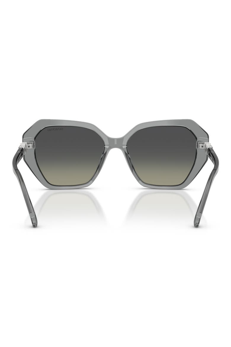 56mm Photochromic Irregular Sunglasses, Alternate, color, TRANSPARENT GREY / GREY