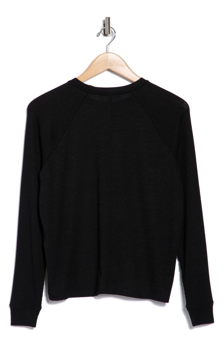 rag & bone The Knit Crew Pullover Top, Alternate, color, Black