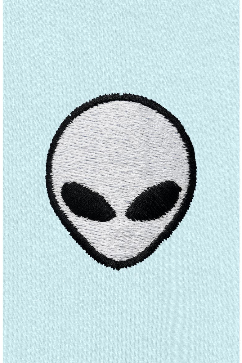 Mens Lil Alien Midweight Garment Dye Tee, Alternate, color, Sky Blue