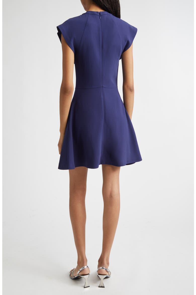 Gathered Cap Sleeve Dress, Alternate, color, INDIGO