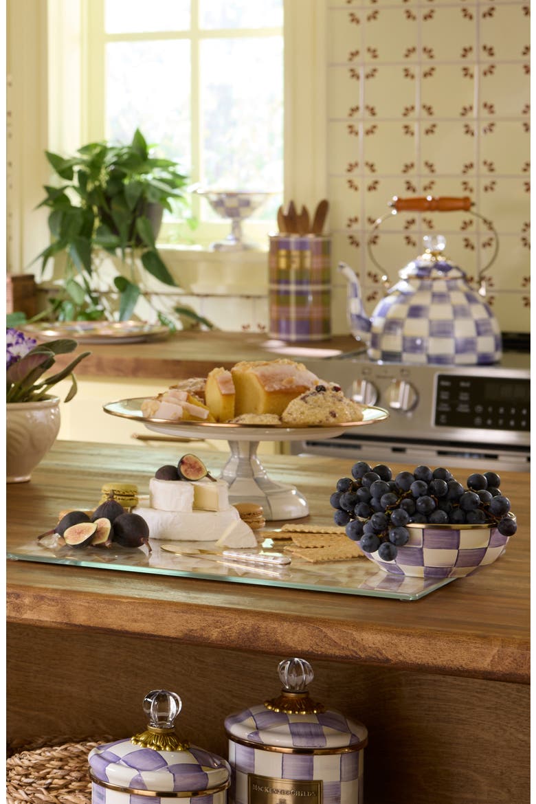 Violet Check Everyday Bowl, Alternate, color, VIOLET