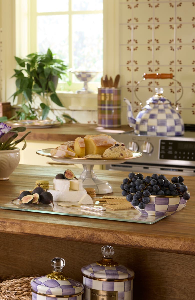 MACKENZIE CHILDS Violet Check Everyday Bowl, Alternate, color, Violet