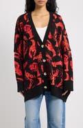Dressed in Lala You're My Lobster Oversized Cardigan