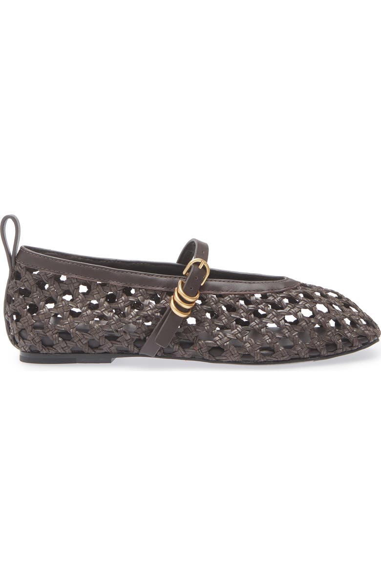 rag & bone Spire Woven Mary Jane Flat, Alternate, color, Dark Purple