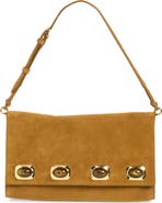 Veronica Beard Edit Stone Embellished Suede Shoulder Bag