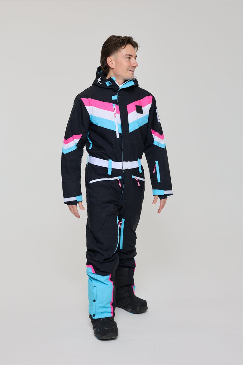 Can't Touch This Ski Suit Men's, Alternate, color, Black with neon pink
