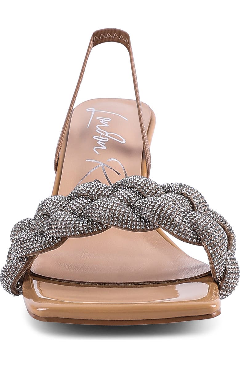 LONDON RAG High Society Diamante Slingback Sandal, Alternate, color, Latte
