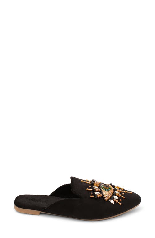 Fuchsia The Good Eye Embroidered Mule In Black