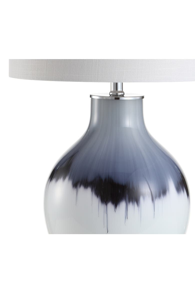 Mia Glass/Metal LED Table Lamp, Alternate, color, Blue/White