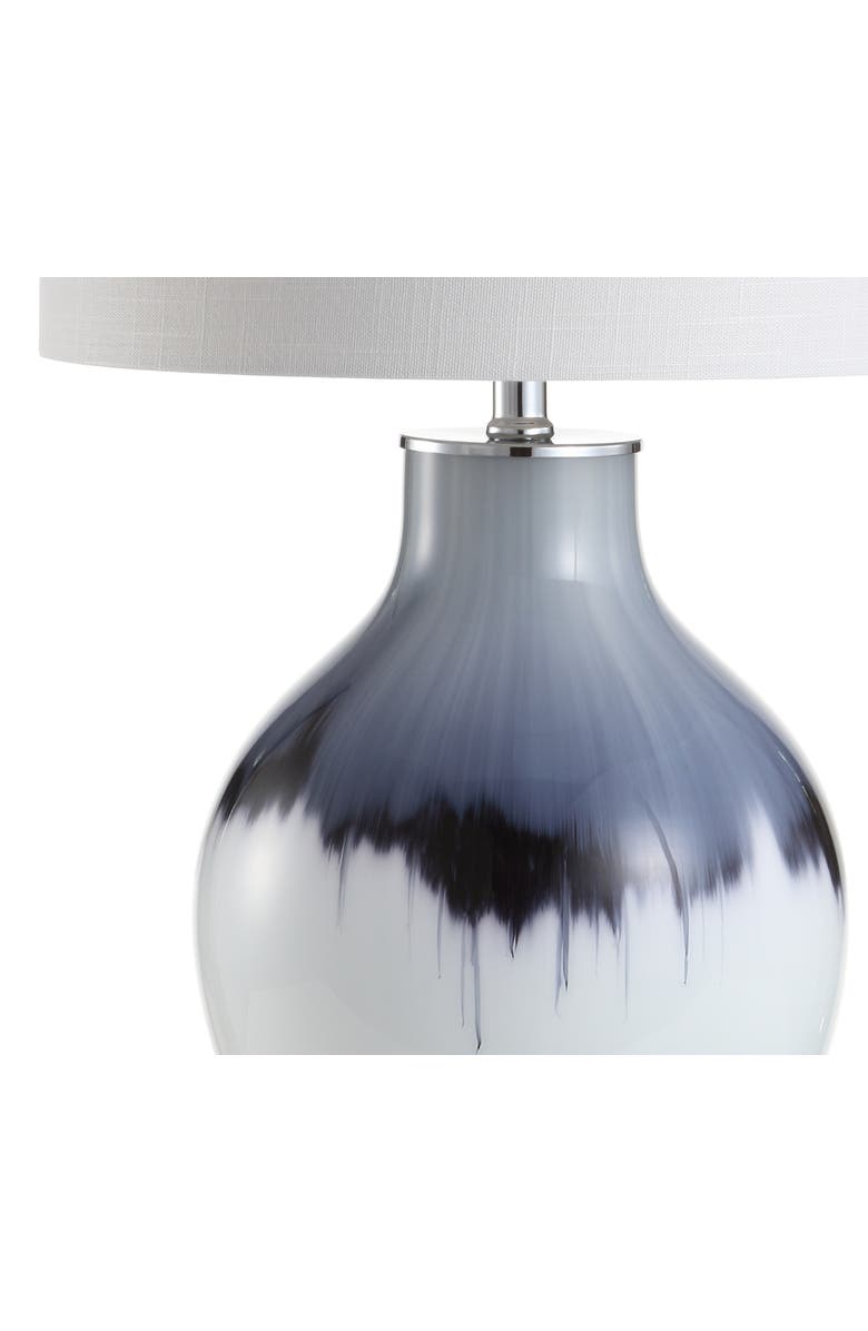 JONATHAN Y Mia Glass/Metal LED Table Lamp, Alternate, color, Blue/White