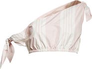 POSSE Rosie Stripe Asymmetric Neck Crop Top