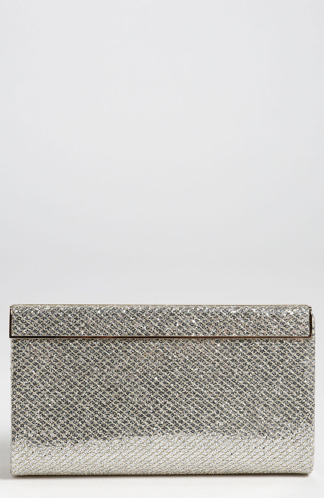 'Cayla' Glitter Clutch, Main, color, CHAMPAGNE