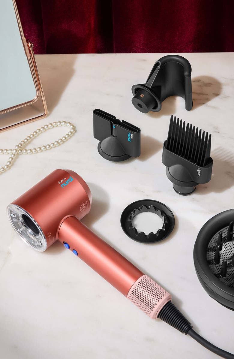 Dyson Special Edition Supersonic Nural Hair Dryer in Strawberry Bronze, Alternate, color, Strawberry Bronze & Blush Pink