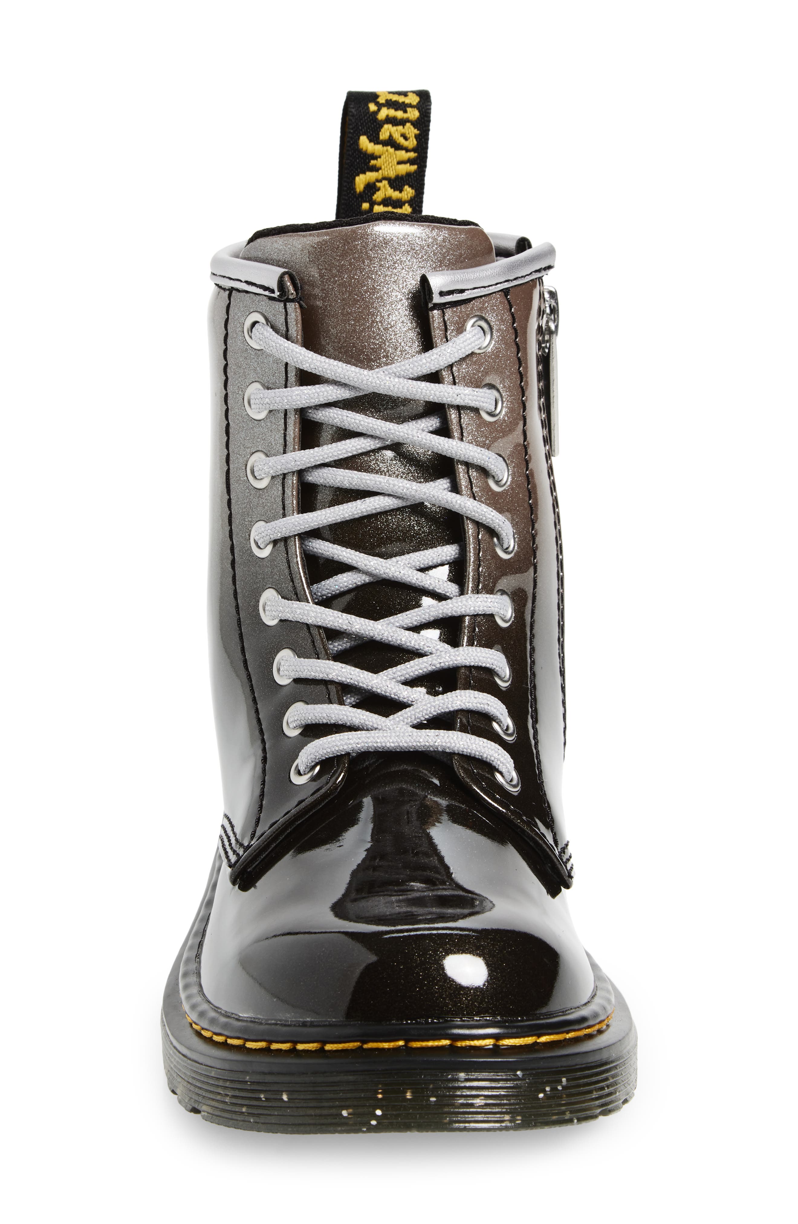 Dr. Martens Kids' Glitter Ombré Boot, Alternate, color, Silver And Black