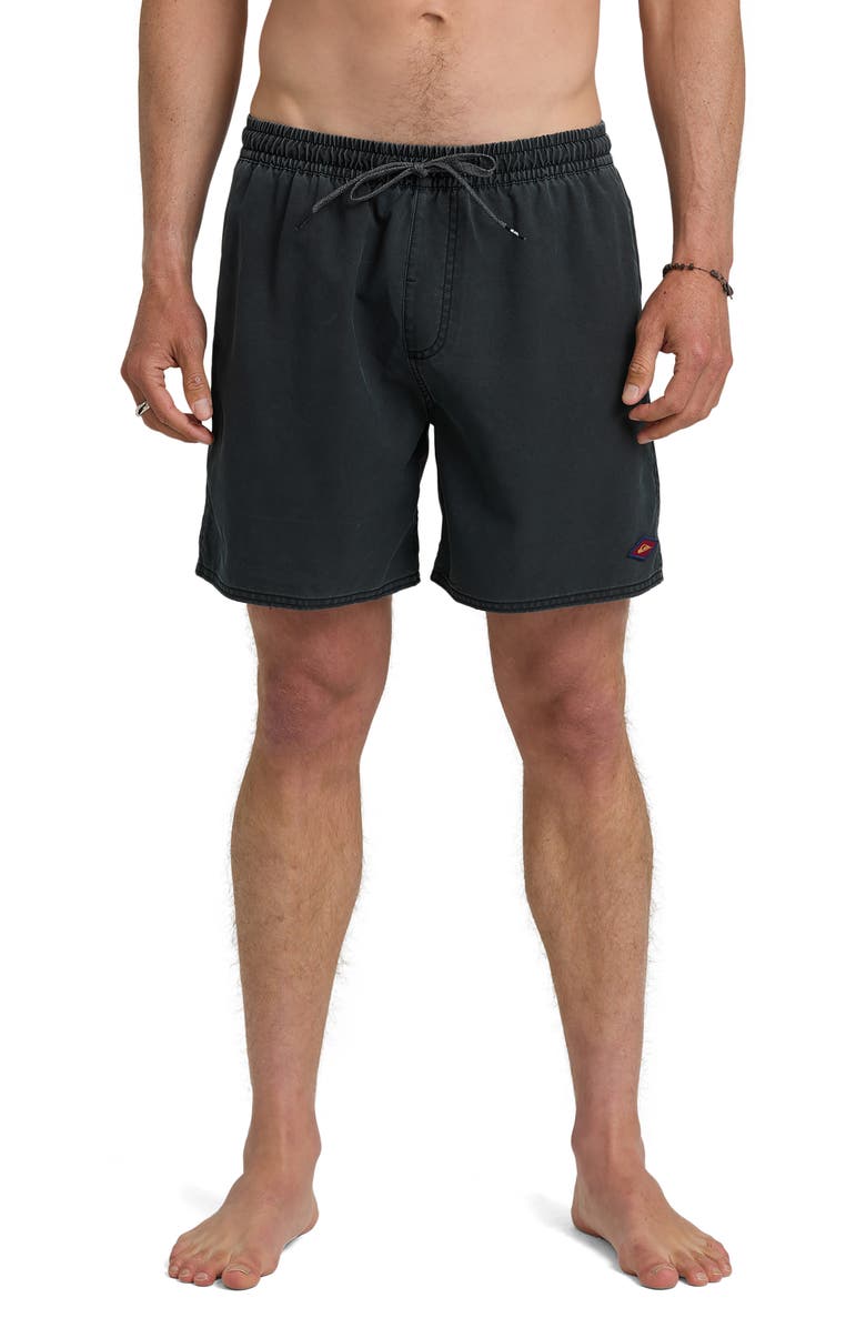 Quiksilver Saltwater Volley Swim Trunks, Main, color, Anthracite