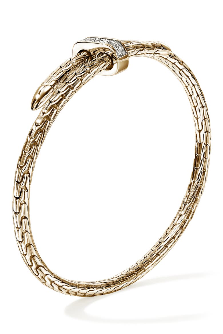 Spear Flex Cuff, Diamonds, 4mm, Alternate, color, GOLD
