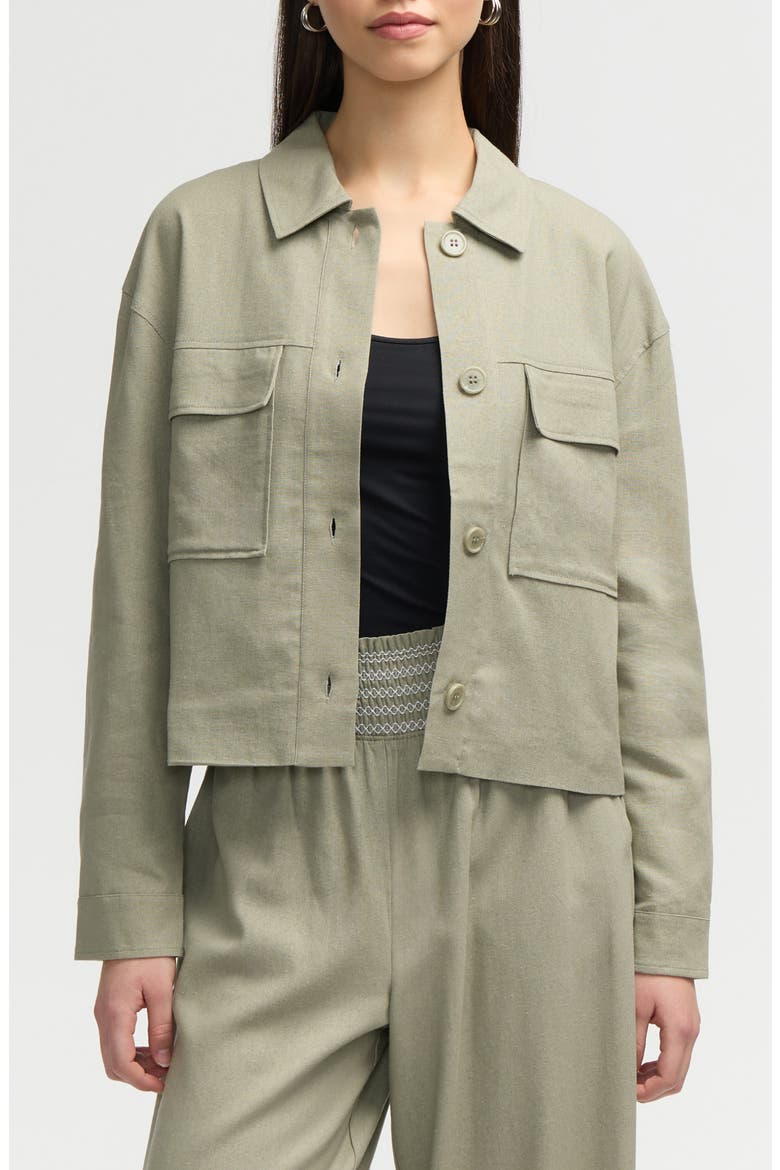 Double Pocket Shacket, Main, color, SAGE