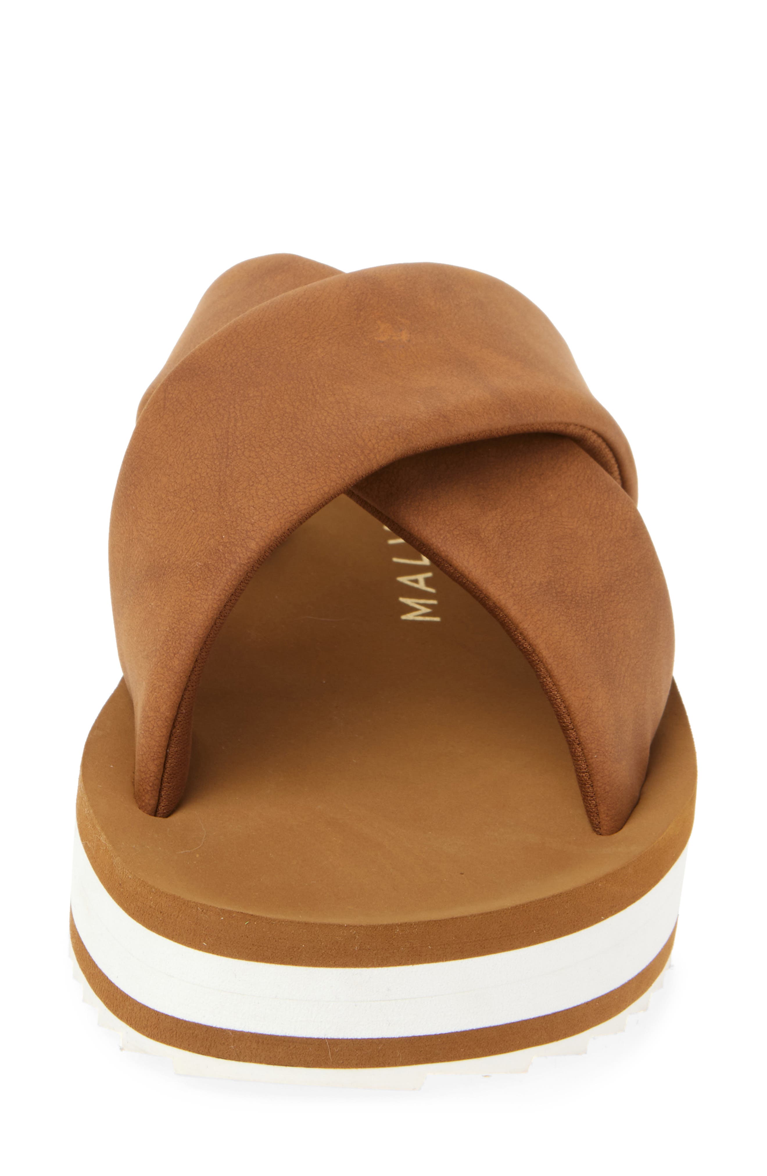 Gwen Criscross Platform Slide Sandal, Alternate, color, SADDLE