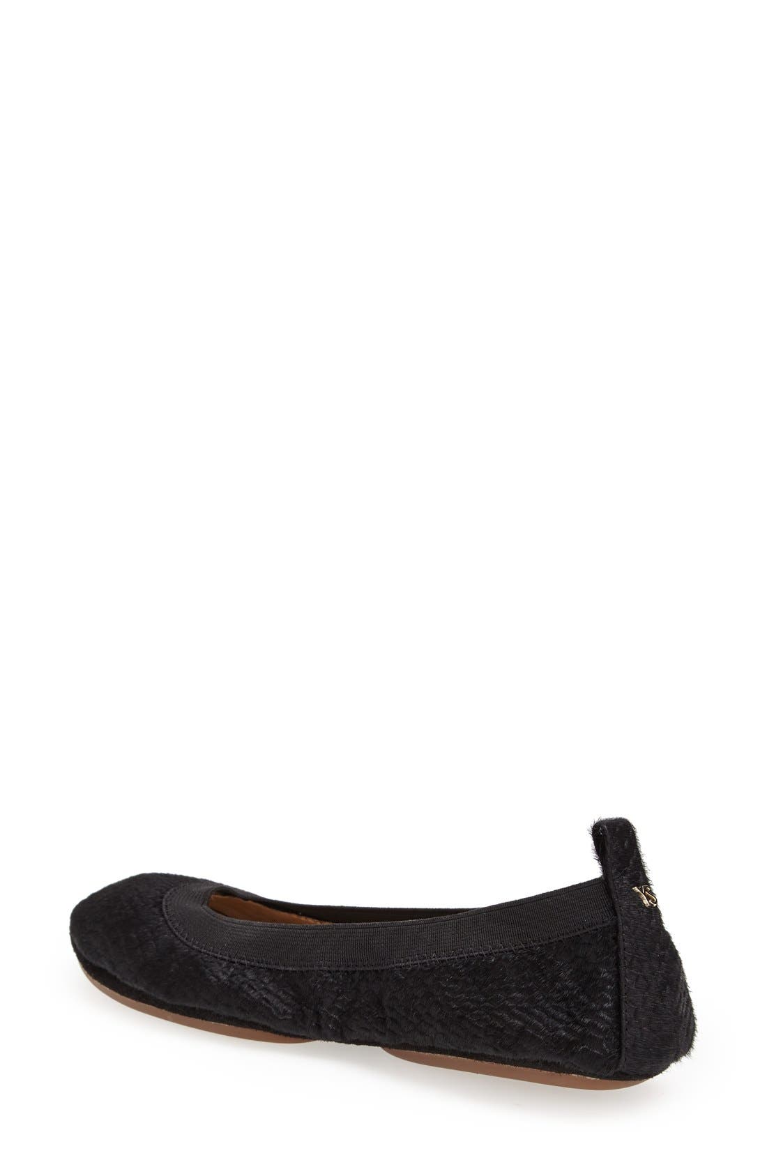 'Samara' Foldable Ballet Flat, Alternate, color, BLACK