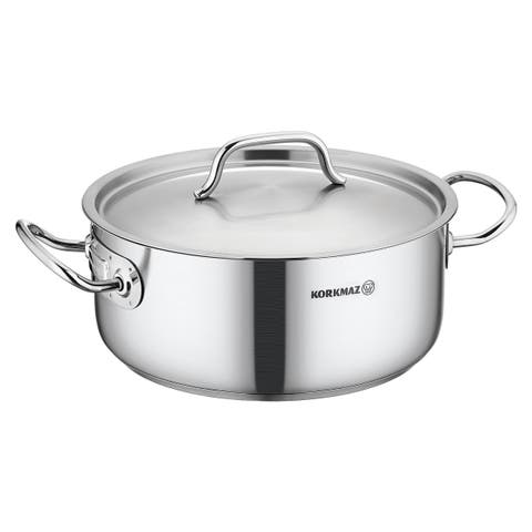 Gastro Proline 4.5 Liter Stainless Steel Low Casserole with Lid