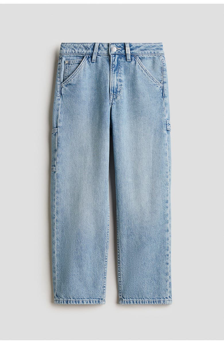 H&M Loose Fit Carpenter Jeans, Alternate, color, Light Denim Blue