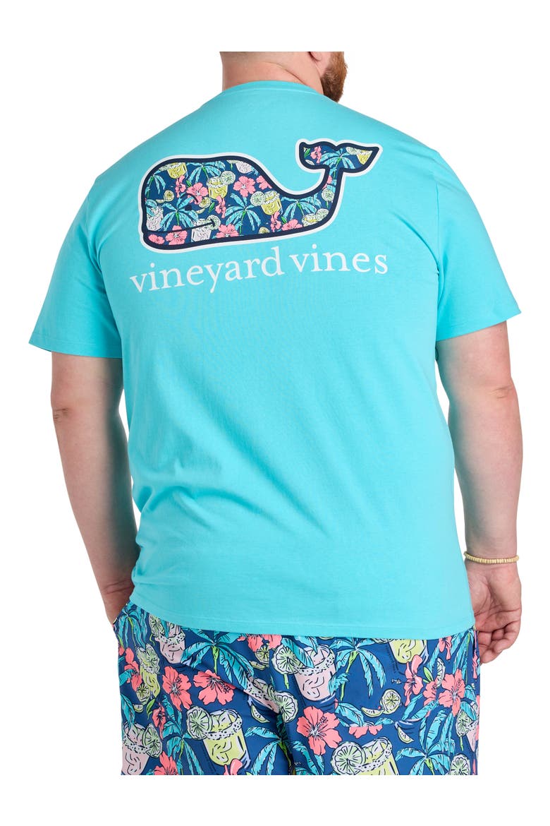 Big & Tall Forita Palms Whale Graphic Tee, Alternate, color, TURQS
