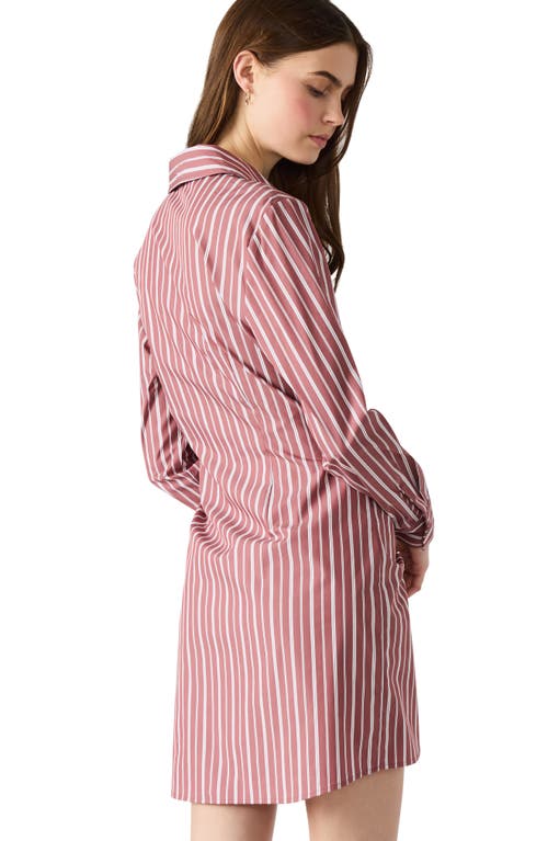 Steve Madden Alison Long Sleeve Shirtdress In Pink