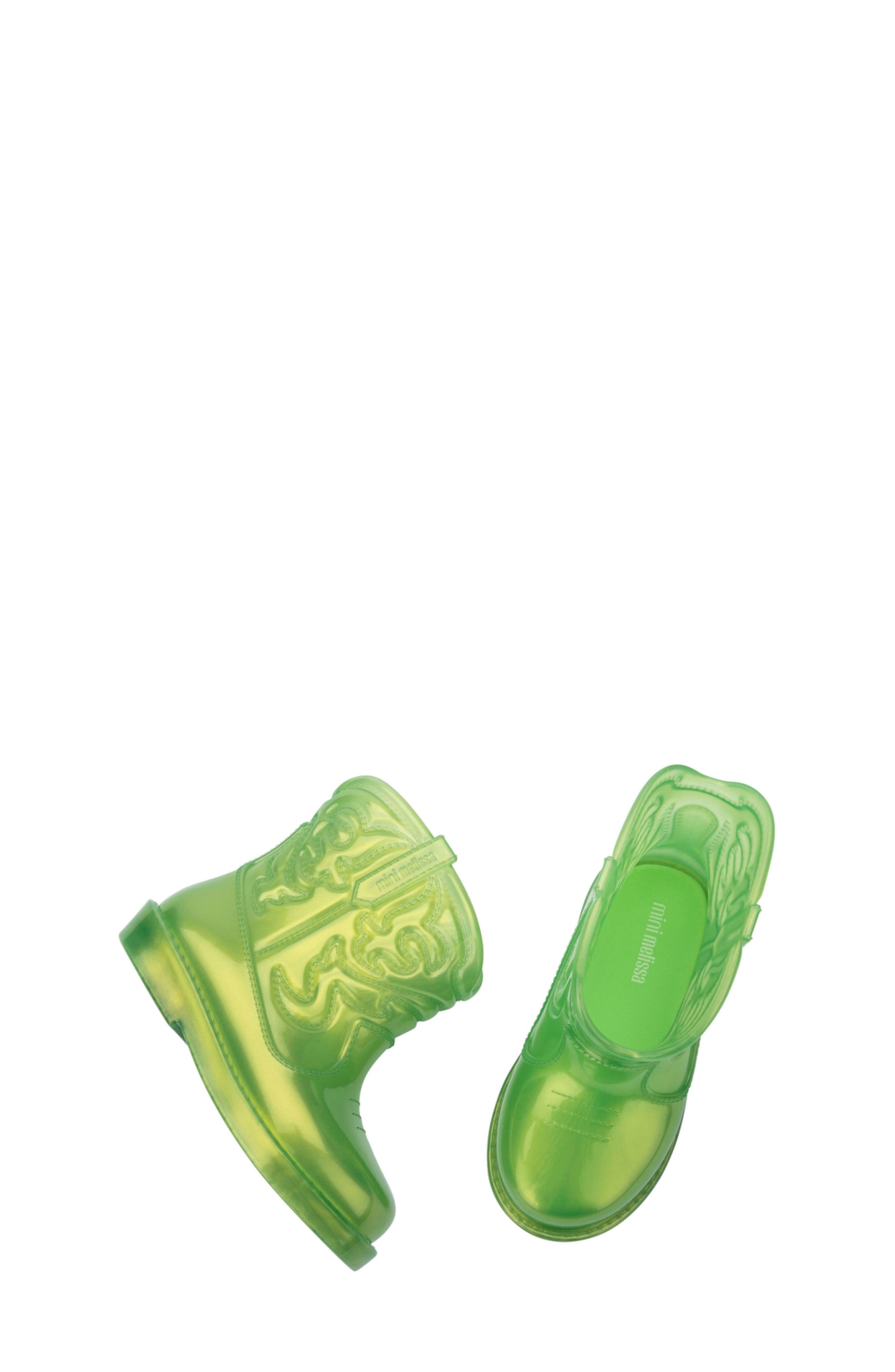 Mini Melissa Kids
 Texas Western Boot, Alternate, color, Pearly Green