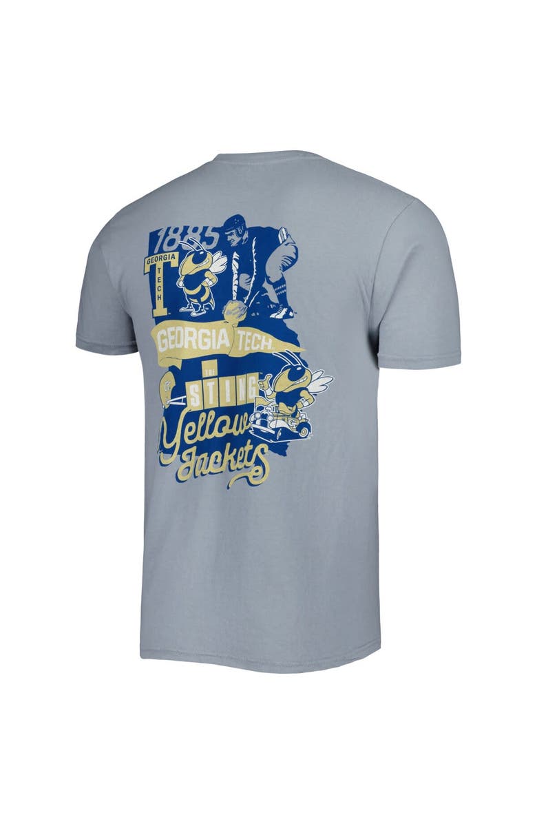 IMAGE ONE Men's Graphite Georgia Tech Yellow Jackets Vault State Comfort T-Shirt, Alternate, color, 