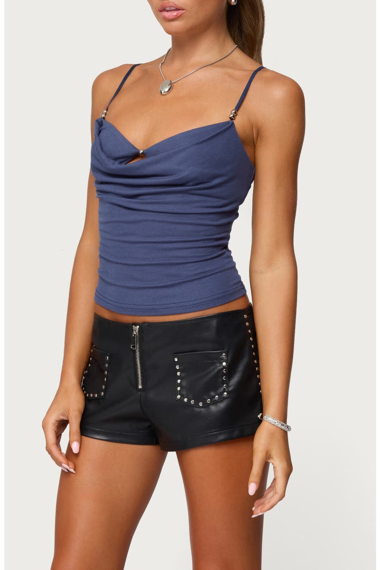 Ruched Crop Camisole, Alternate, color, DARK-BLUE