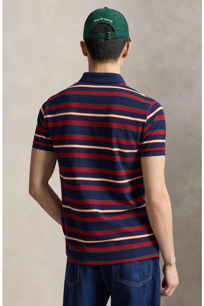 Classic Fit Stripe Cotton Piqué Polo, Alternate, color, NPT NVY ML