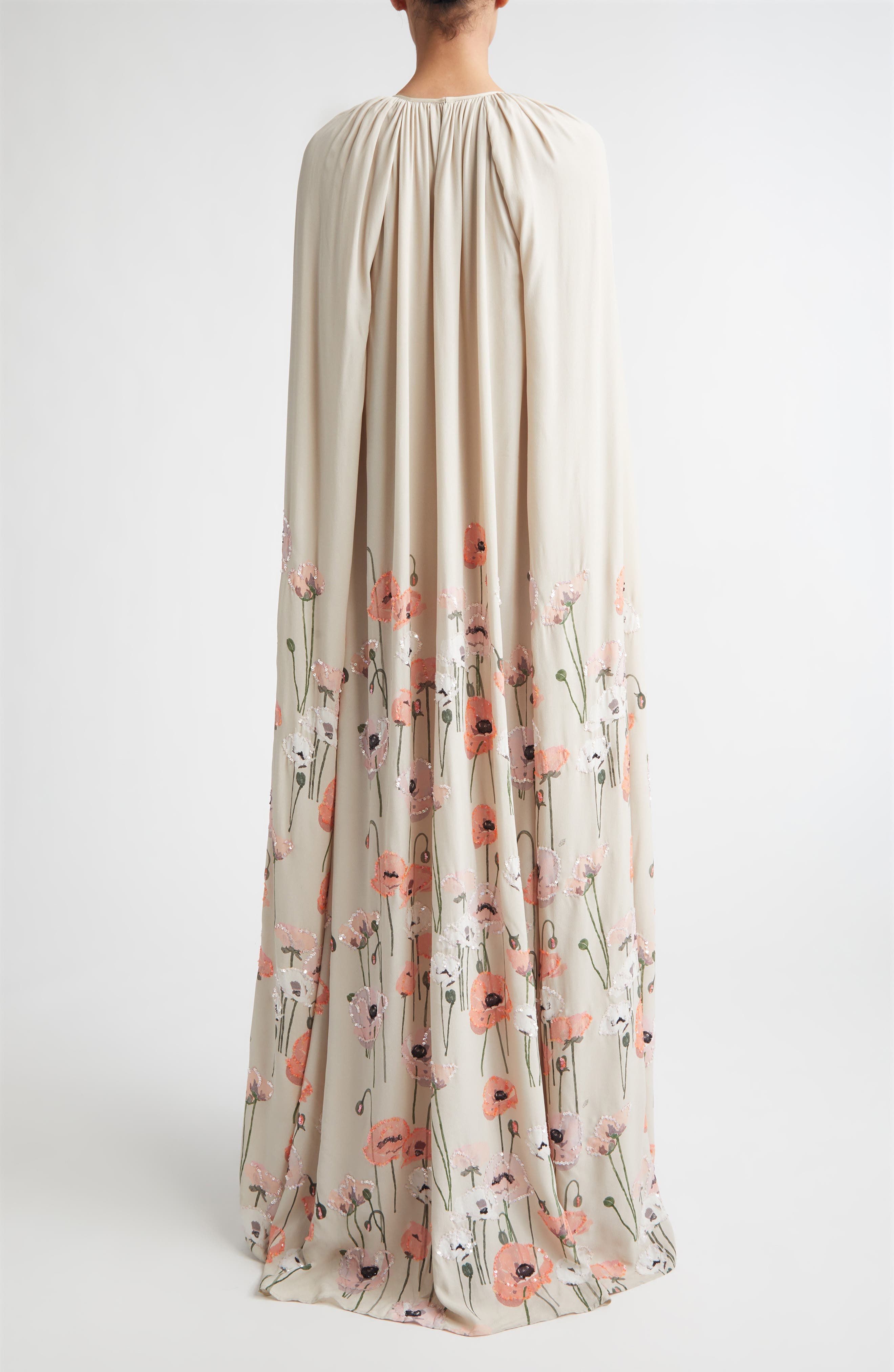 Minnie Embroidered Cape Gown - image 2