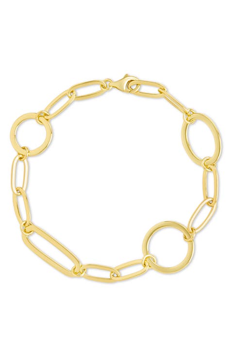 Lyla Round & Oval Link Chain Bracelet