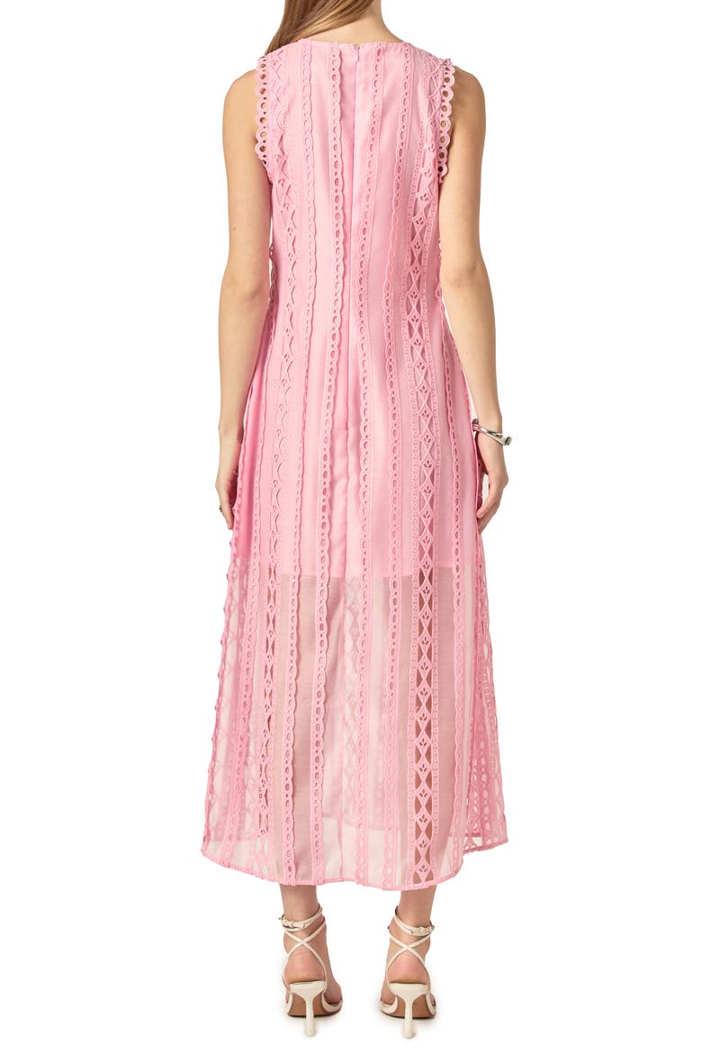 Lace Overlay Midi Dress, Alternate, color, PINK