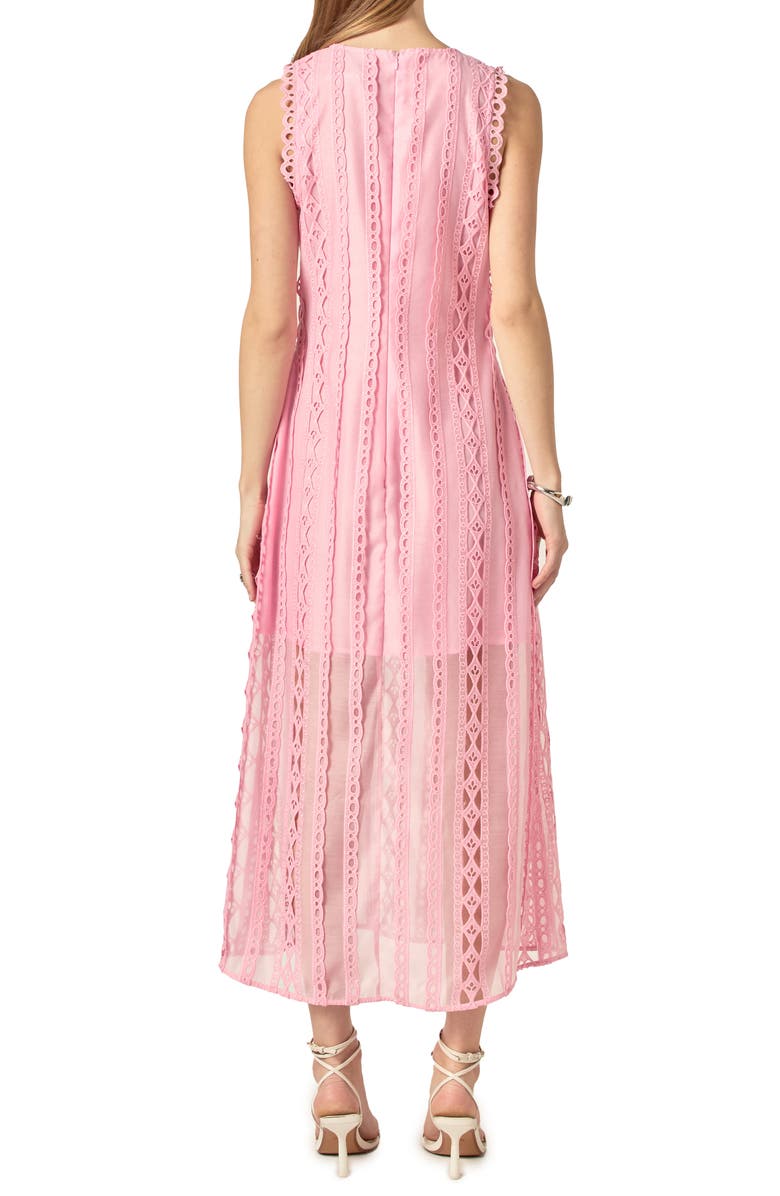 Endless Rose Lace Overlay Midi Dress, Alternate, color, Pink