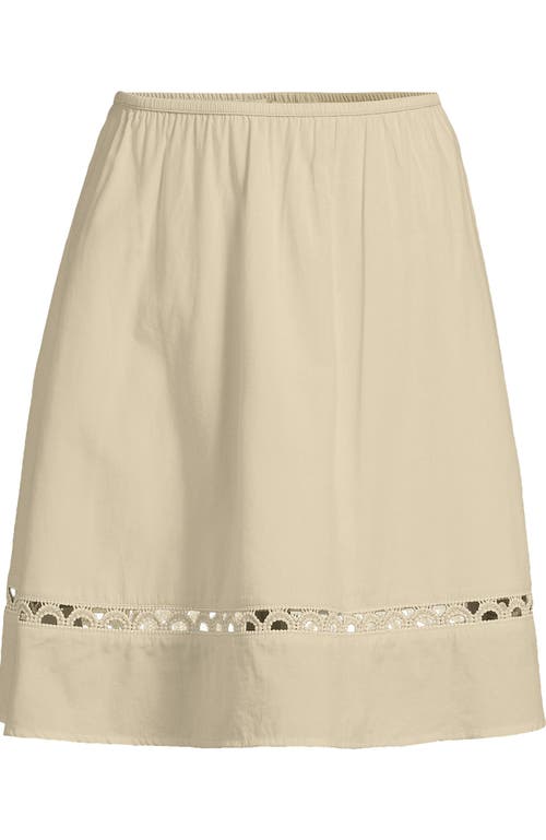 Lands' End Voile Ladder Trim Mini Skirt In Gray