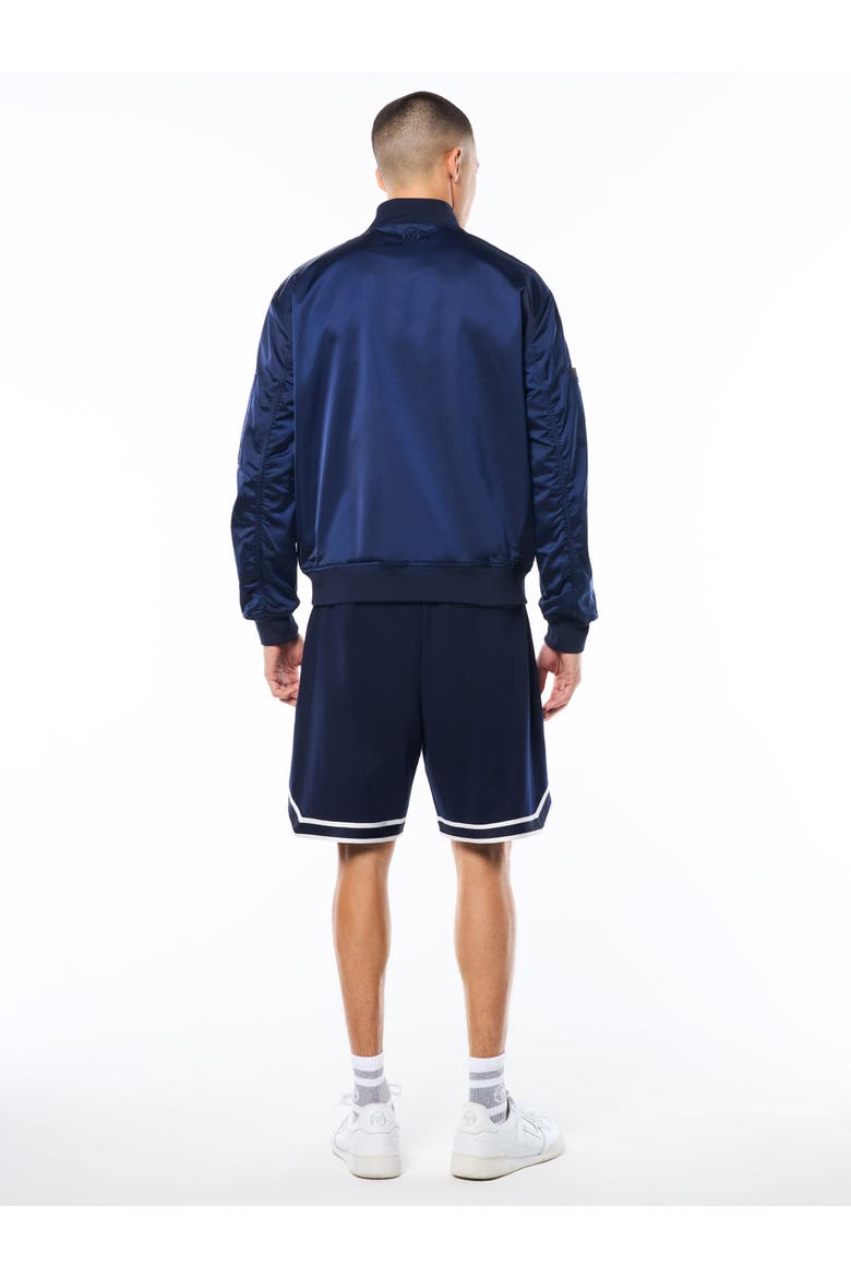 Piano Bomber Jacket, Alternate, color, MARITIME BLUE