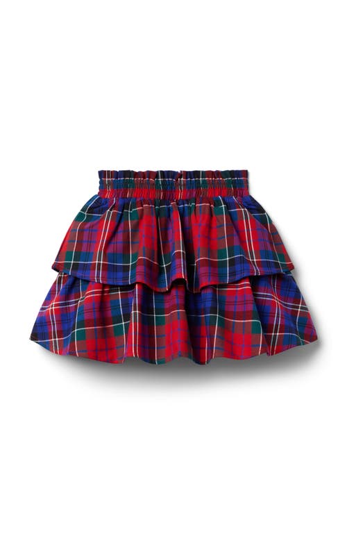 Janie And Jack Tartan Tiered Skirt In Red
