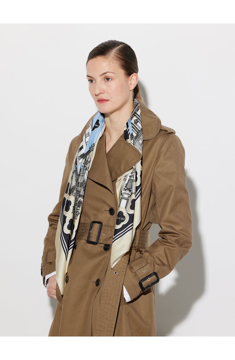 Callas Milano Milan Silk Scarf, Alternate, color, Black