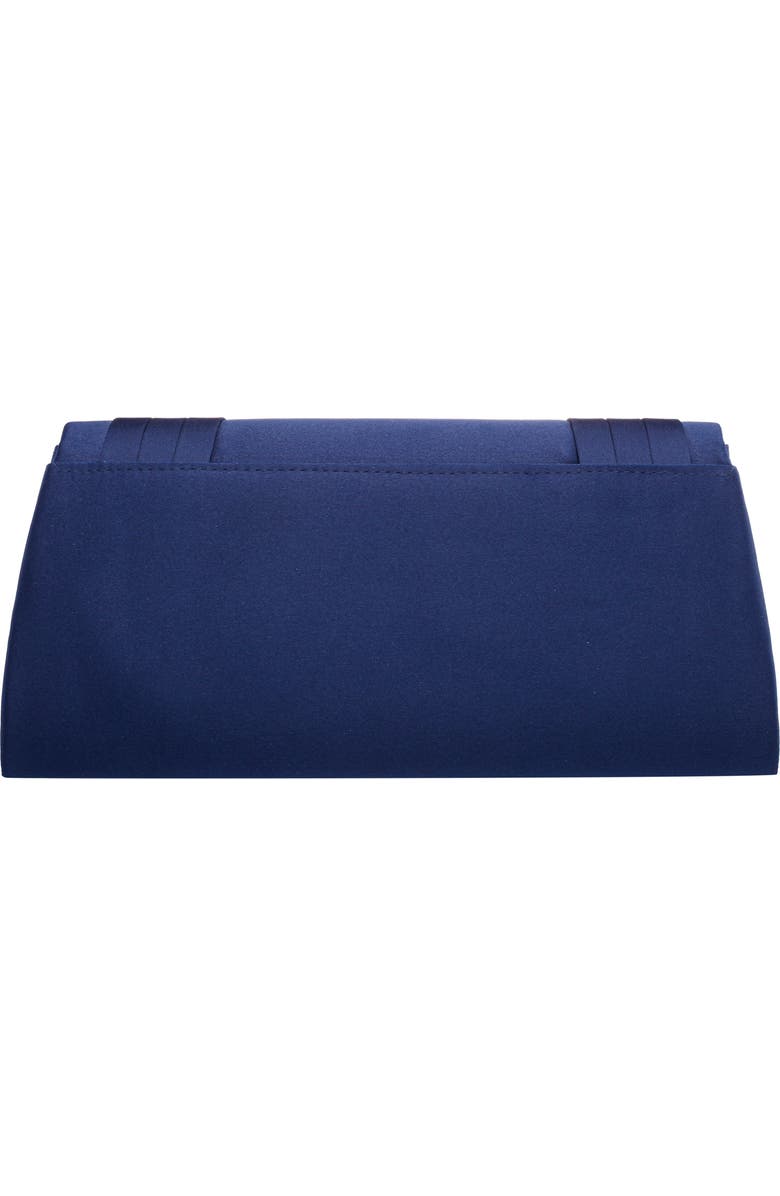 Nina Avis Pleated Clutch, Alternate, color, Navy