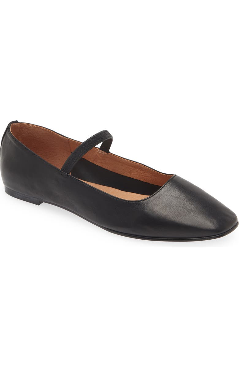 Madewell The Greta Ballet Flat, Main, color, True Black