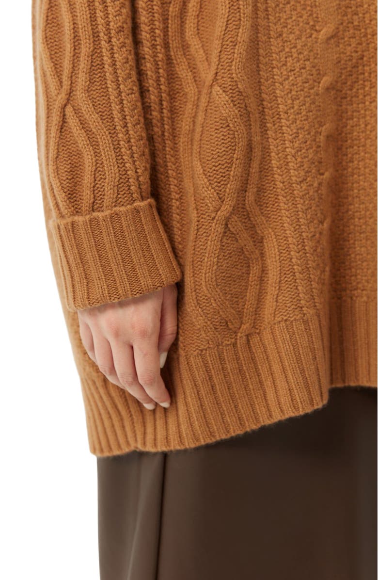 GOBI Mongolian Cashmere Multi-Stitch Cashmere Turtleneck, Alternate, color, 