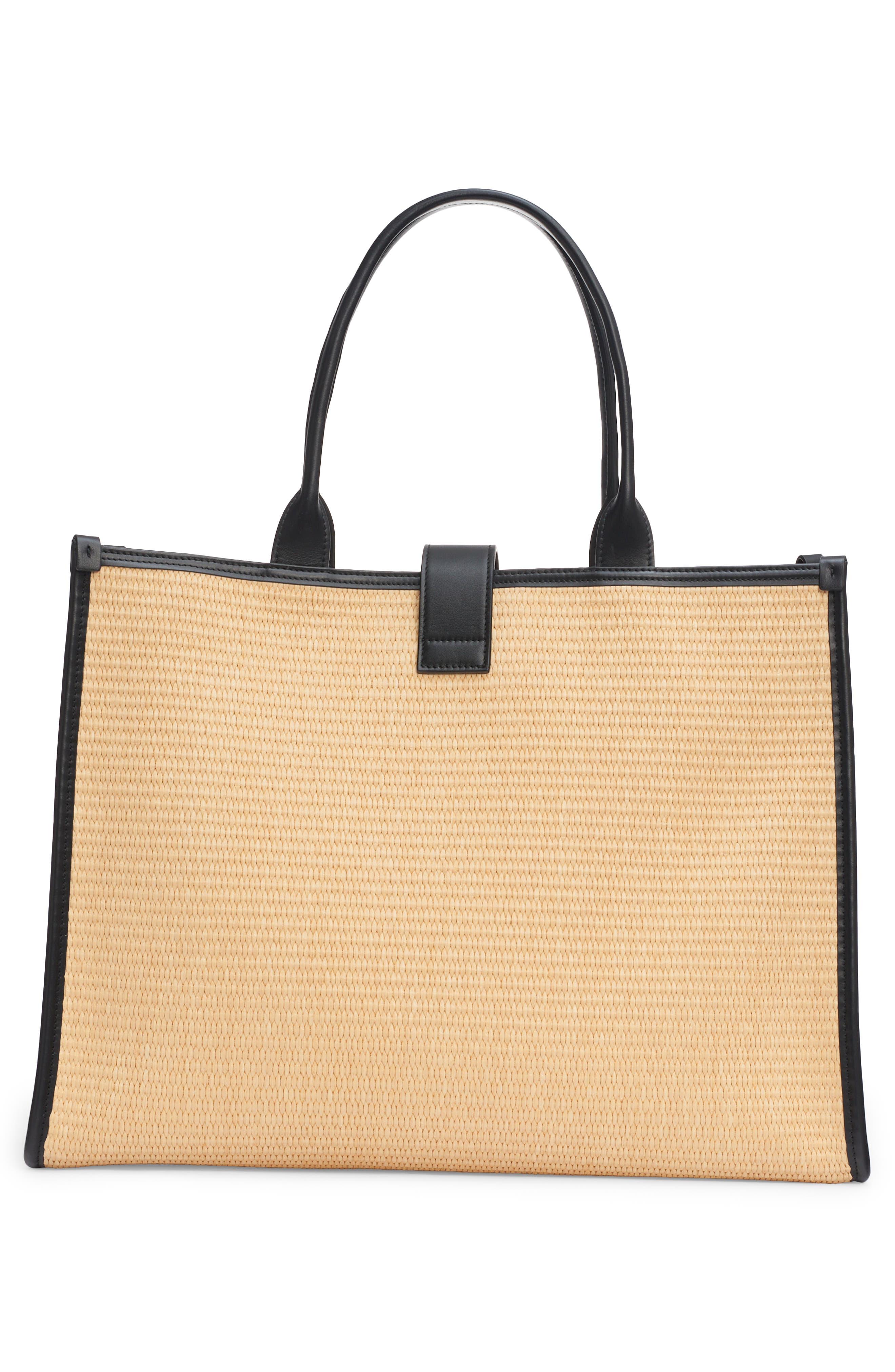 TOM FORD Medium Tara Top Handle Straw Tote, Alternate, color, 