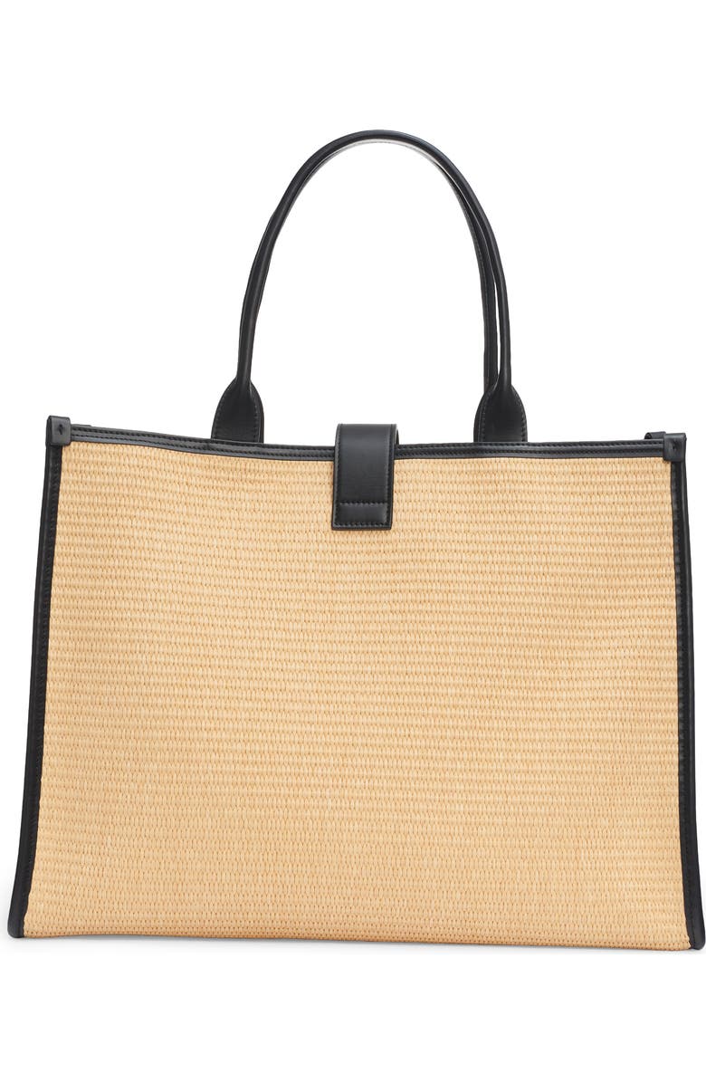 TOM FORD Medium Tara Top Handle Straw Tote, Alternate, color,