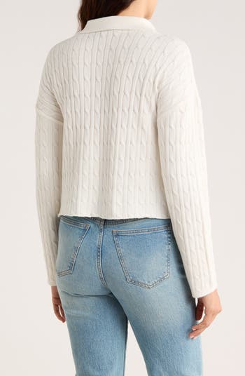 Embroidered Teddy Polo Sweater