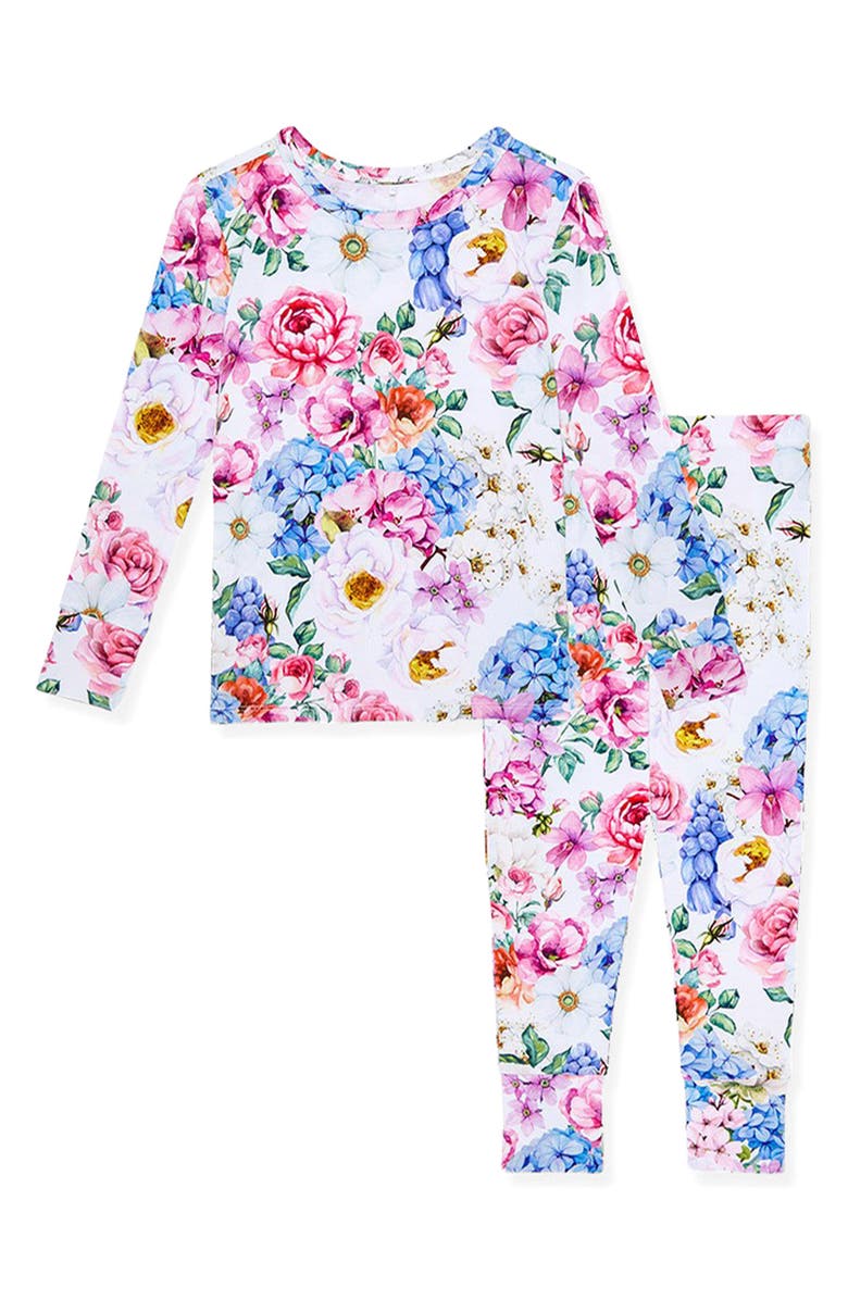 Posh Peanut Kids' Cynthia Floral Fitted Two-Piece Pajamas, Main, color, 