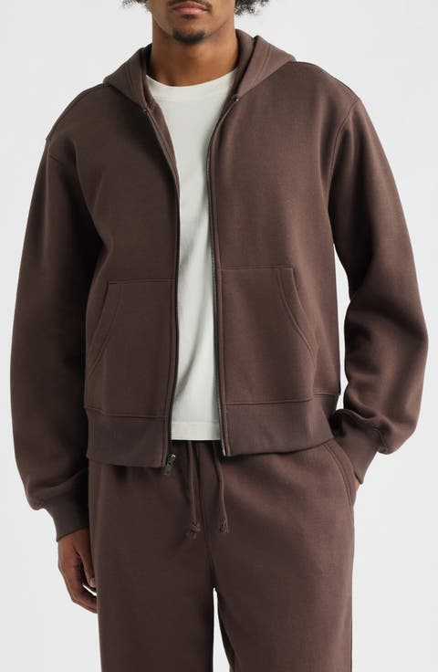 Crop Fleece Zip Hoodie