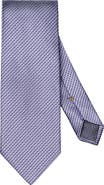 Eton Purple Micro Geometric Silk & Cotton Mogador Tie