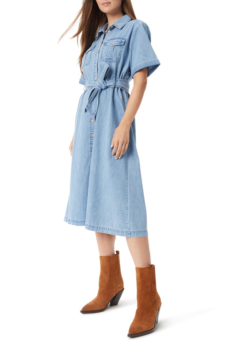 Sam Edelman Jaslynn Safari Denim Midi Dress, Alternate, color,