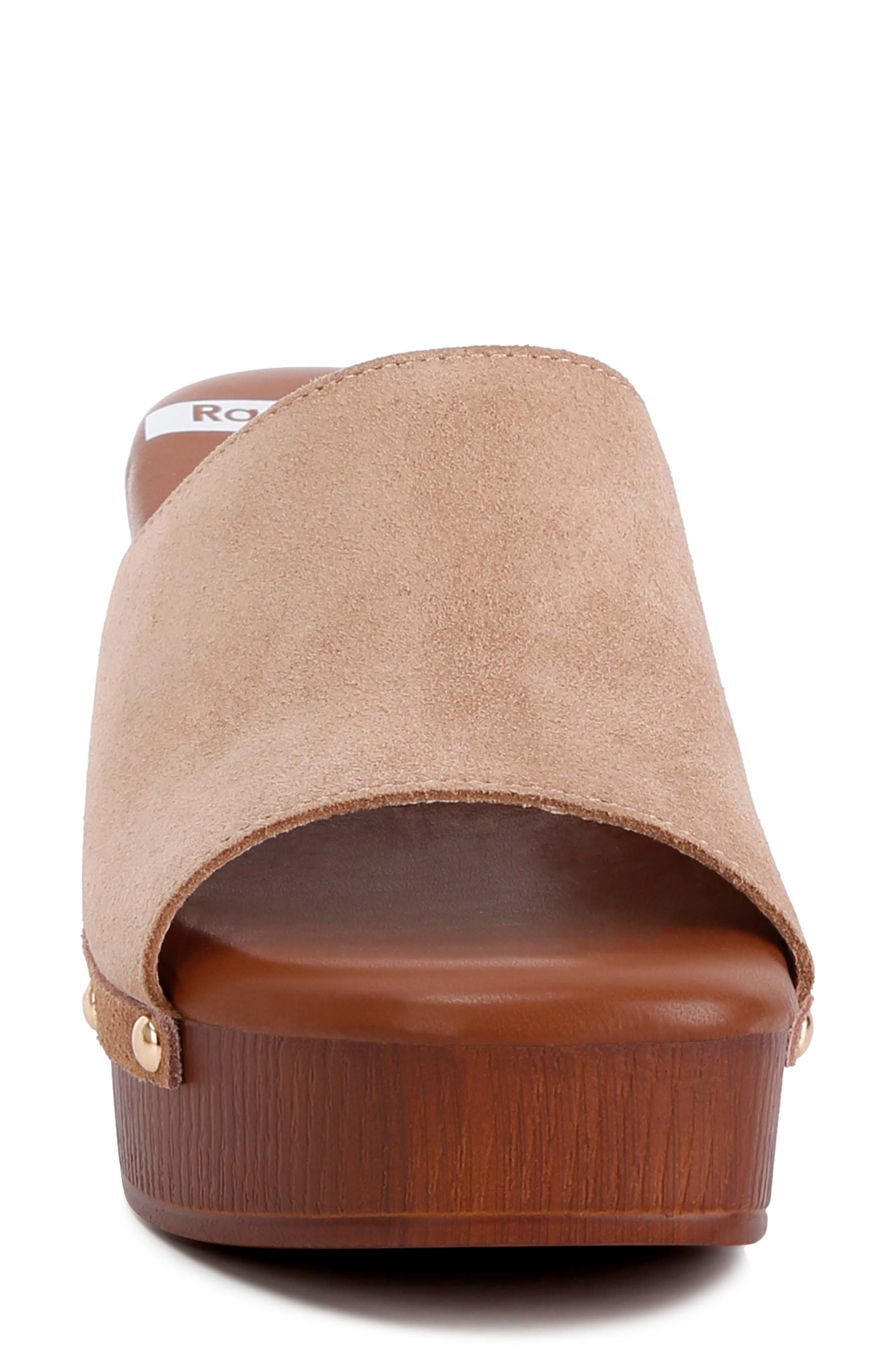 Cartera Suede Stud Mule, Alternate, color, TAN